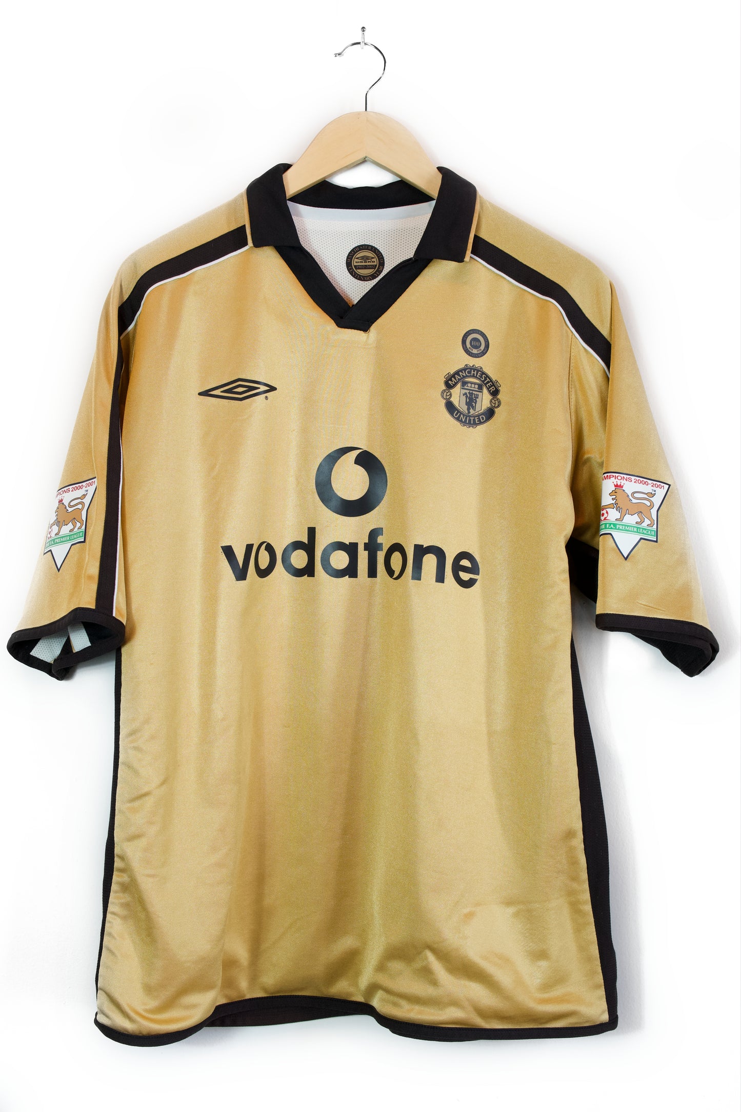 Manchester United 2001-02 | #7 Beckham | Centenario Jersey Umbro | Talla L | 8/10 (Doble Vista)