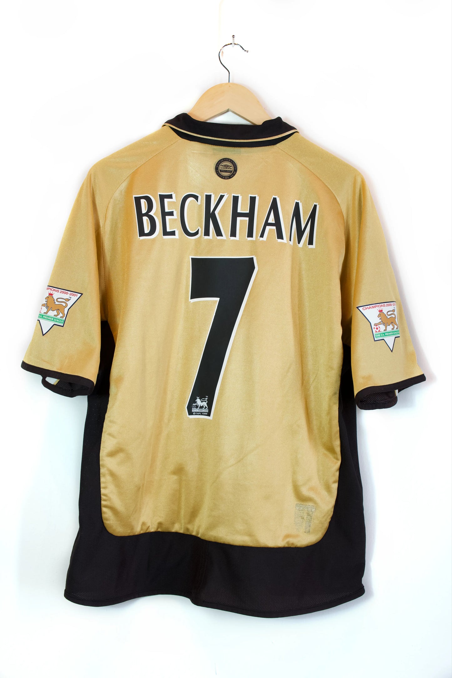 Manchester United 2001-02 | #7 Beckham | Centenario Jersey Umbro | Talla L | 8/10 (Doble Vista)