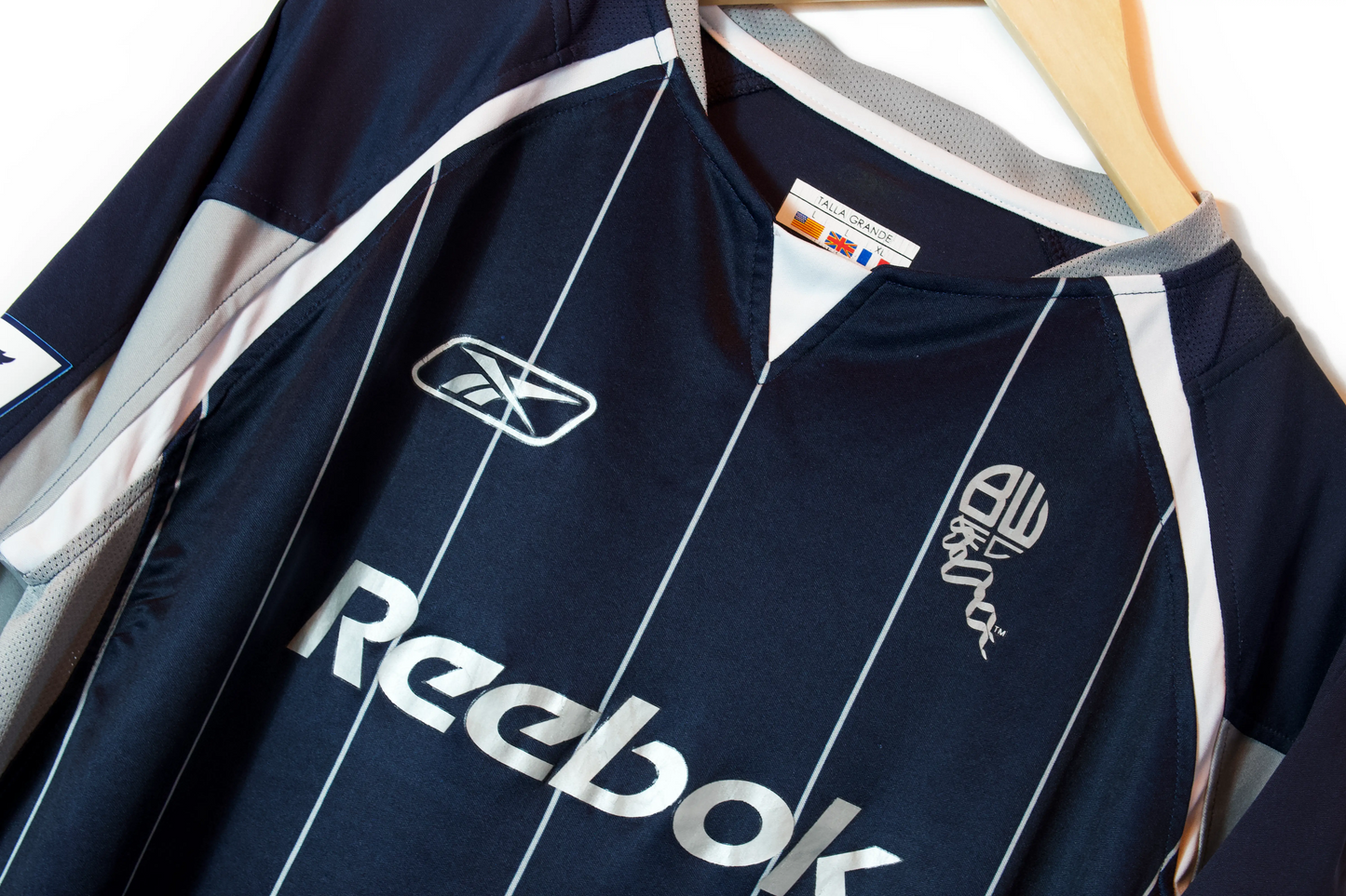Bolton 2005-07 | #18 Borgetti | Visitante Jersey Reebok | Talla L | 7/10
