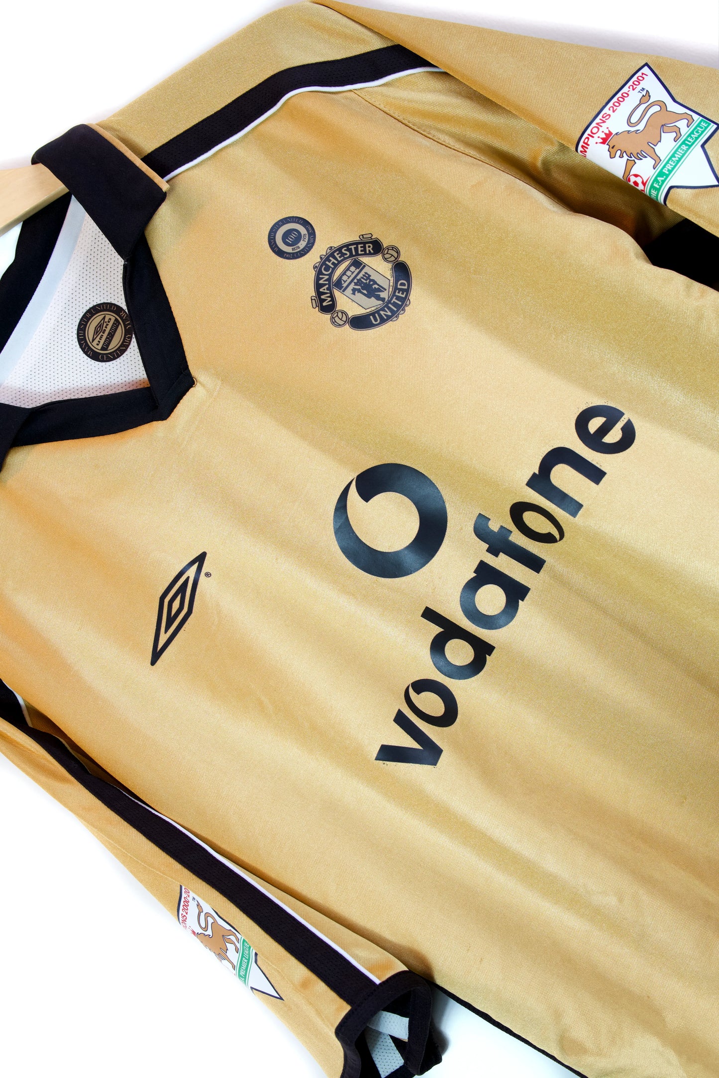 Manchester United 2001-02 | #7 Beckham | Centenario Jersey Umbro | Talla L | 8/10 (Doble Vista)