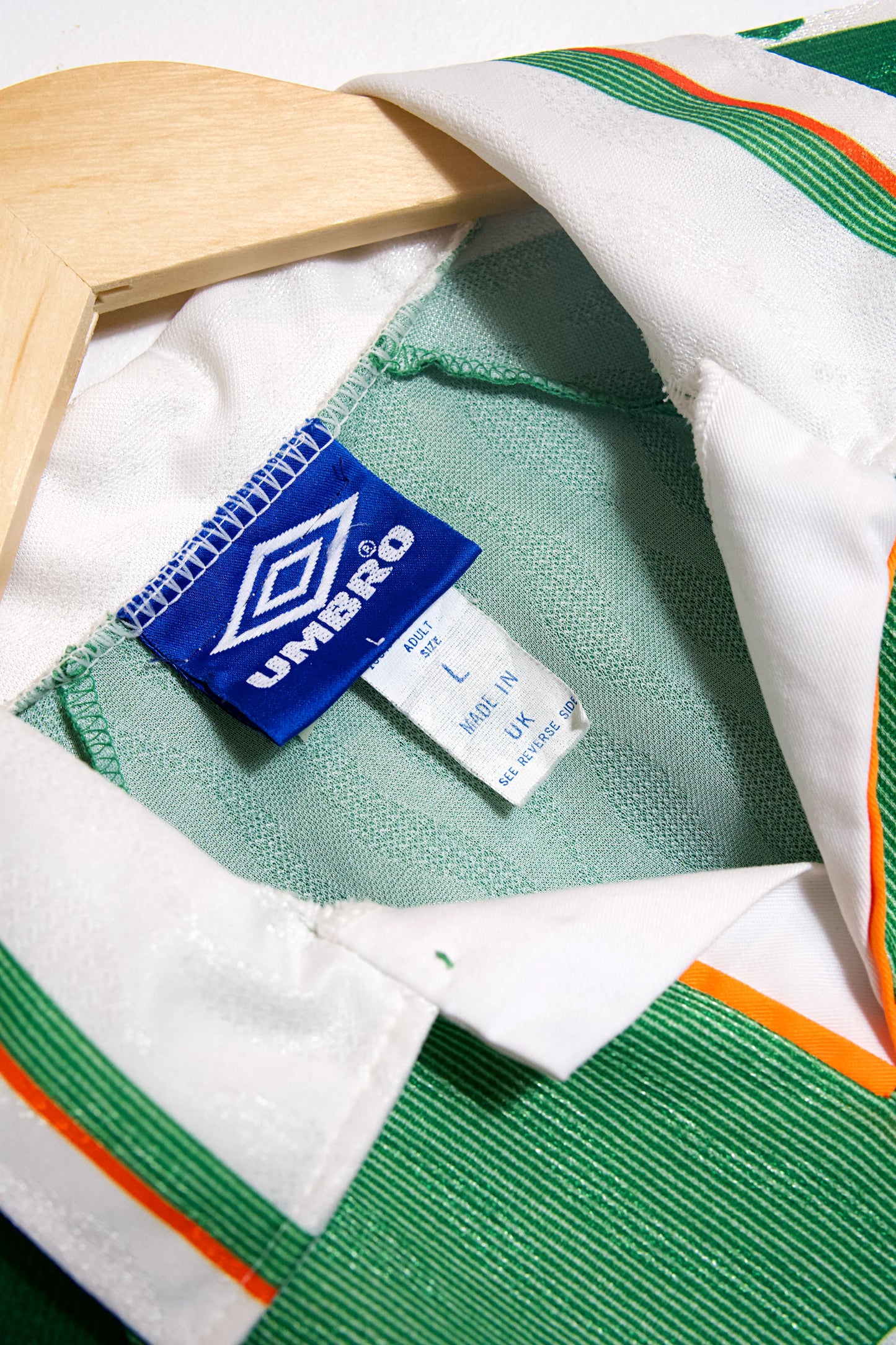 Irlanda 1996-98 Local Jersey Umbro Opel | Talla L | 9/10