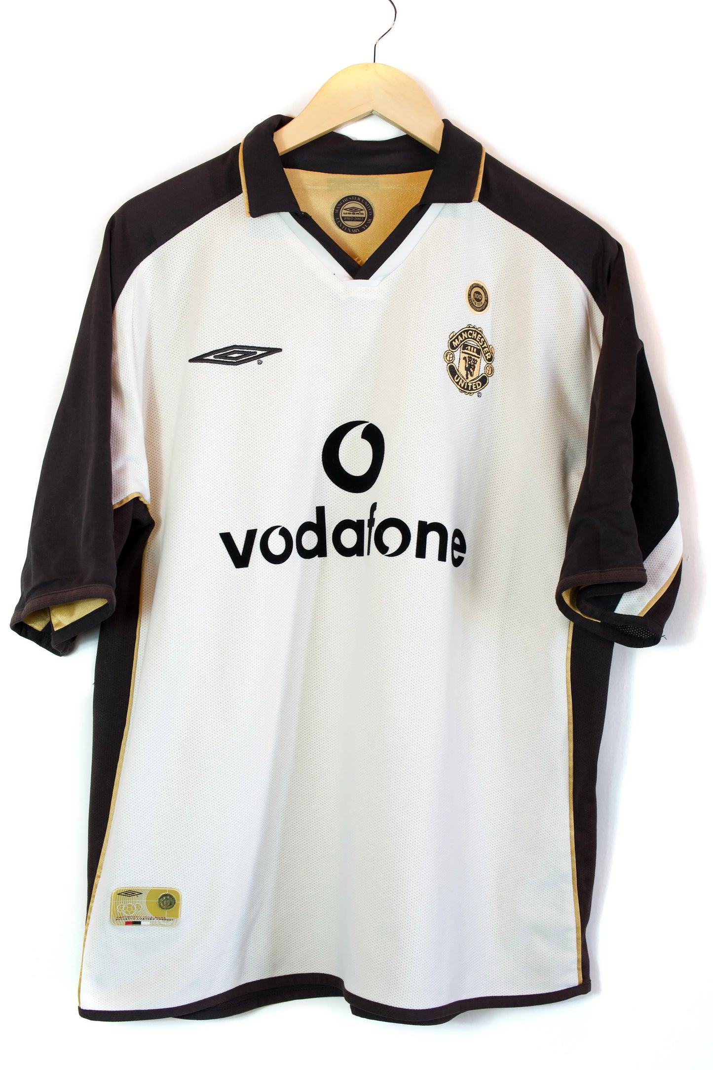 Manchester United 2001-02 | #7 Beckham | Centenario Jersey Umbro | Talla L | 8/10 (Doble Vista)