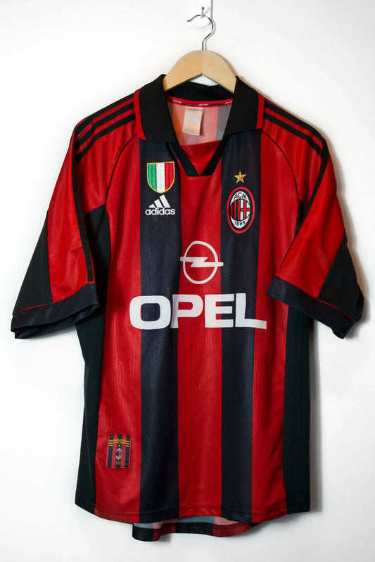 AC Milán 1999-00 | #3 Maldini | Local Jersey Adidas | Talla L | 8/10