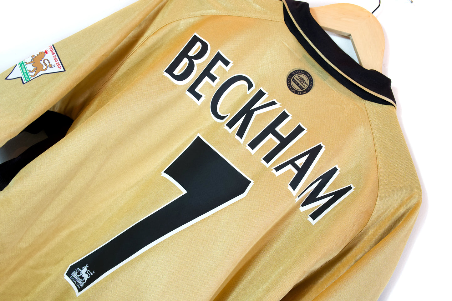 Manchester United 2001-02 | #7 Beckham | Centenario Jersey Umbro | Talla L | 8/10 (Doble Vista)