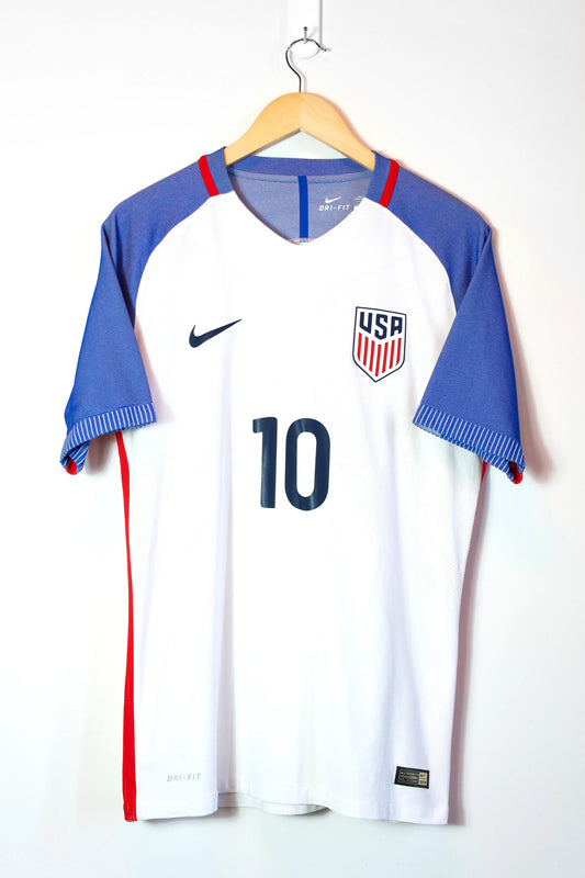 Estados Unidos 2016-17 | #10 Pulisic | Versión Jugador | Local Jersey Nike | Talla L | 8/10