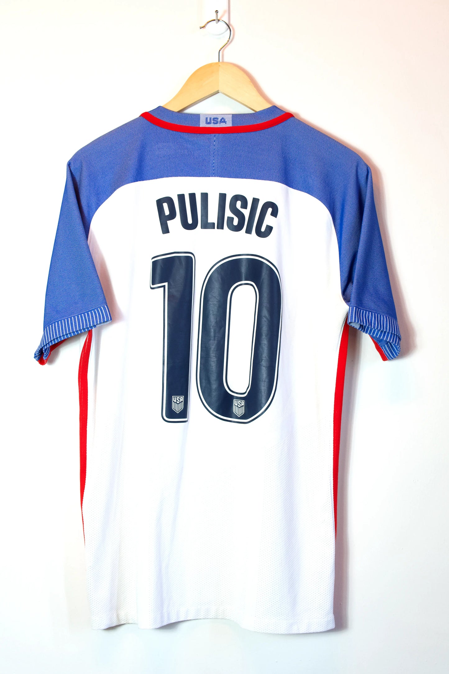 Estados Unidos 2016-17 | #10 Pulisic | Versión Jugador | Local Jersey Nike | Talla L | 8/10